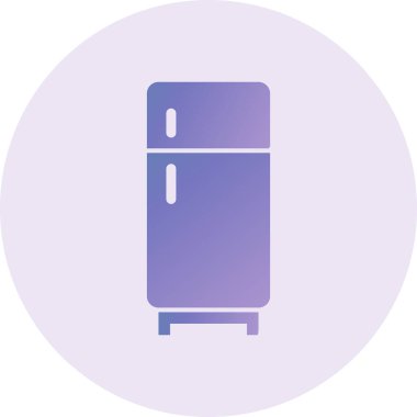 Buzdolabı Vektör Kabartma Simgesi Tasarımı 