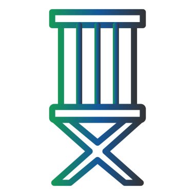 Sandalye. Web simgesi basit illüstrasyon