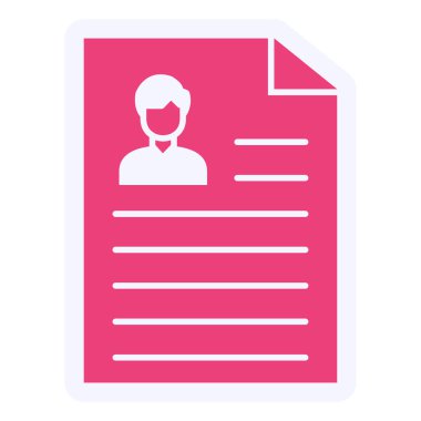 CV Vektör Şekil Simgesi Tasarımı