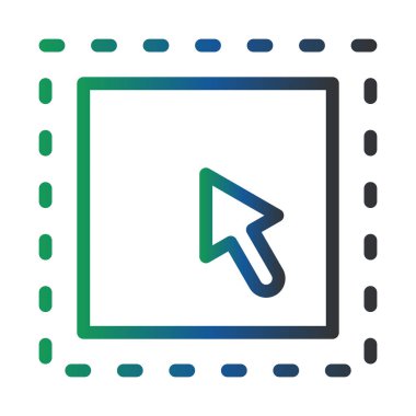 Selection Tool Vector Glyph Icon Design