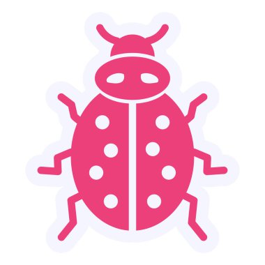 simple web illustration icon of Ladybird 