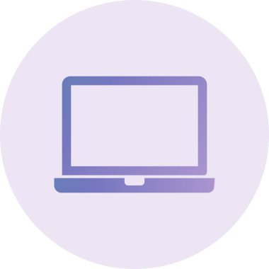 Laptop Vektör Simge Tasarımı