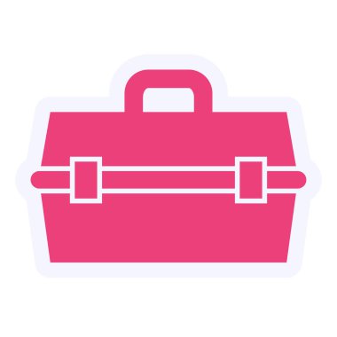 Araç Kutusu Vektör Kabartma Simgesi Tasarımı 