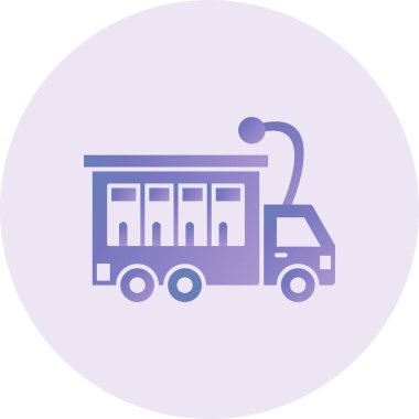 Otobüs. Web simgesi basit illüstrasyon