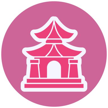 vector illustration of a Memorial Hall  icon