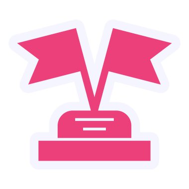 Bayraklar. Web simgesi basit illüstrasyon