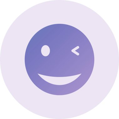 Wink face. web icon simple illustration