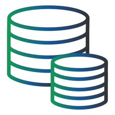 veritabanı. Web simgesi basit illüstrasyon