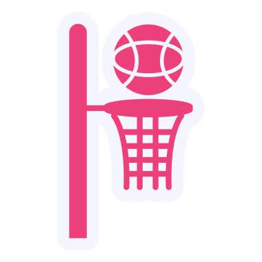 Basketbol ikonu vektör illüstrasyonu 