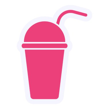 Plastik Kupa Vektörü Kabartma Simgesi Tasarımı 