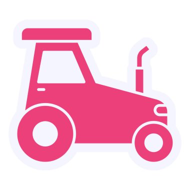 Traktör simgesinin vektör illüstrasyonu