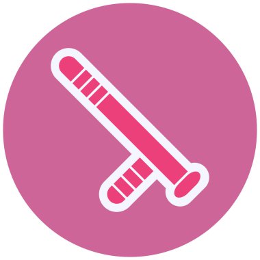 police baton icon. simple web illustration