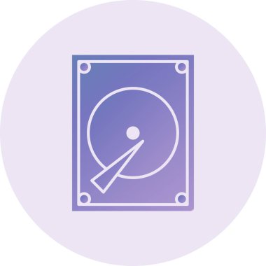 hard disk icon. vector illustration. 