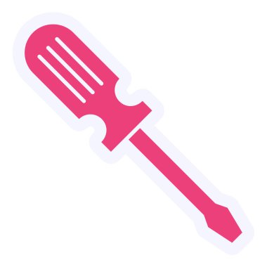 Tornavida Vektörü Kabartma Simgesi Tasarımı 