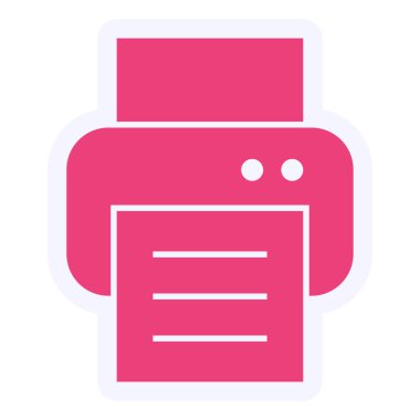 vector illustration of printer. seo modern and office sign