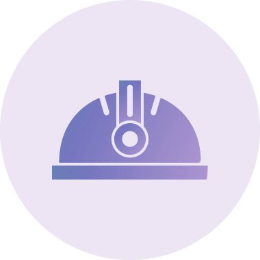 Kask simgesi vektör illüstrasyonu