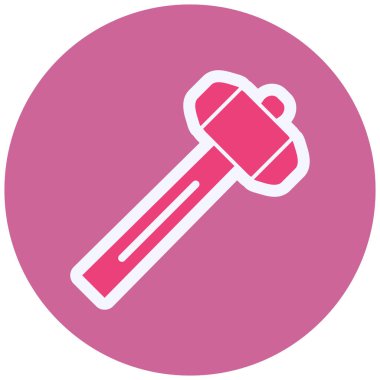 Çekiç. Web simgesi basit illüstrasyon