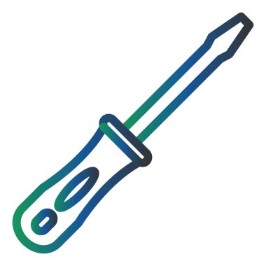 Tornavida. Web simgesi basit illüstrasyon