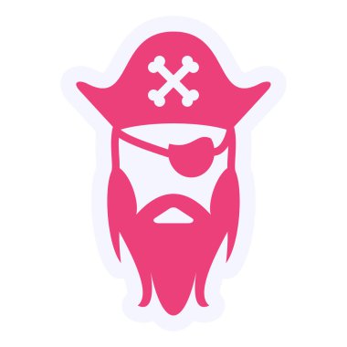 Korsan simgesi vektör illüstrasyonu