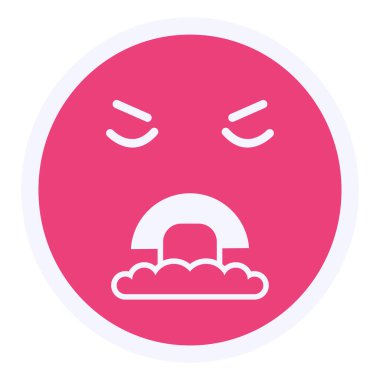 Ağlayan yüz ifadesi, vektör illüstrasyonu