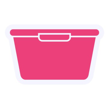 Plastik Kutu Vektörü Kabartma Simgesi Tasarımı 