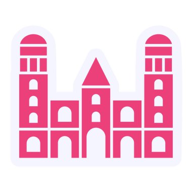 kale ikonu vektör illüstrasyonu