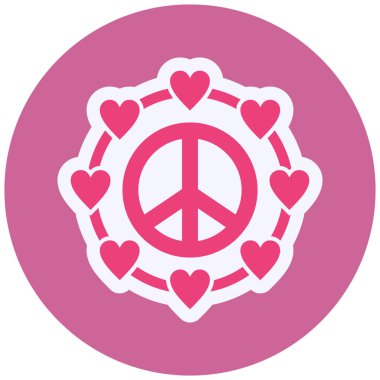 Barışseverlik. Web simgesi vektör illüstrasyonu