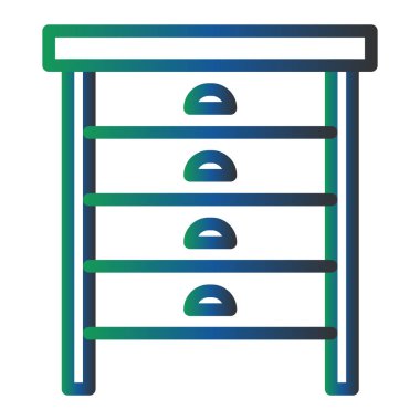 wood shelf icon vector. outline office chair sign. isolated contour symbol illustration