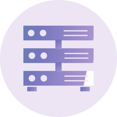 Sunucu. Web simgesi vektör illüstrasyonu