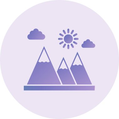 Mountains landscape. web icon simple design