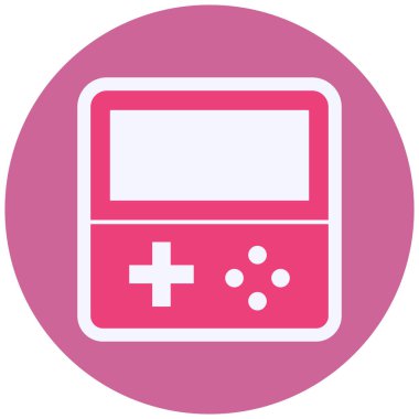 Oyun Konsolu Vektör Kabartma Simgesi Tasarımı