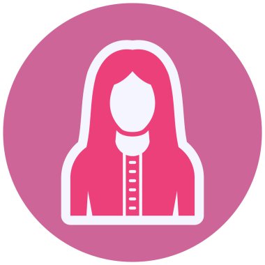 Kadın avatar. Basit tasarım