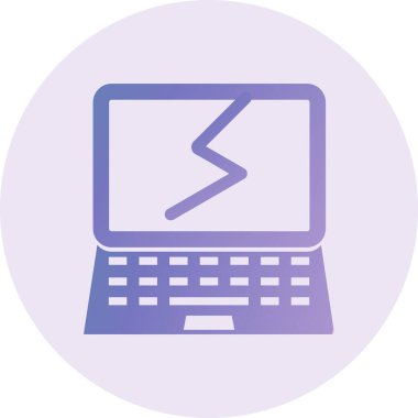 broken laptop. web icon vector illustration