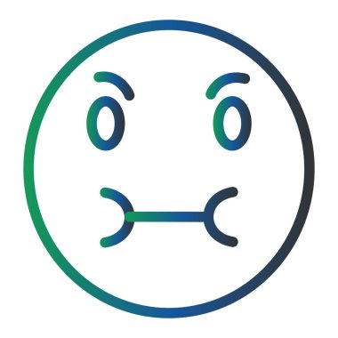 Ağız Tam simgesi, vektör illüstrasyonu