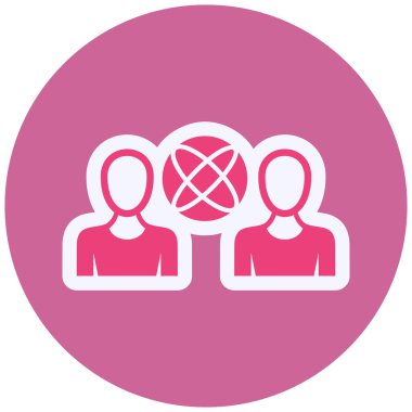 İnsanlar. Web simgesi basit illüstrasyon