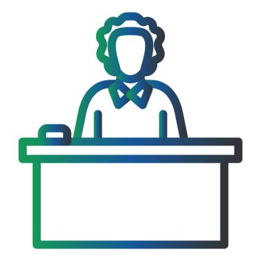 Court Room  icon. vector illustration