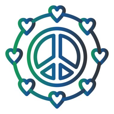 Barışseverlik. Web simgesi vektör illüstrasyonu