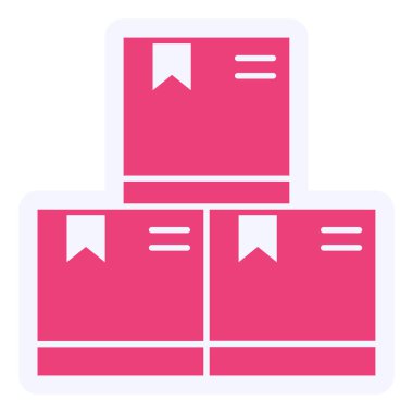 Kutu. Web simgesi basit illüstrasyon