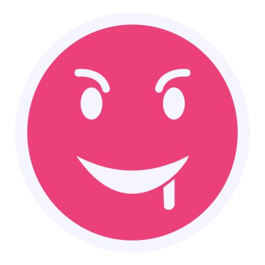 Drooling emoji smile vector icon
