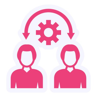 Collaboration icon illustration isolated 