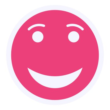 Gülümse. Web simgesi basit illüstrasyon