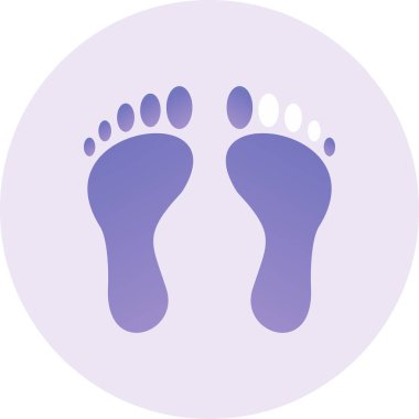 ayak izi simge vektör çizim