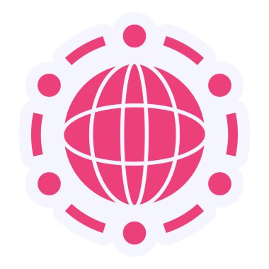 Uluslararası İlişkiler ikon vektör illüstrasyonu