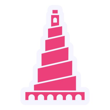 Bir binanın piramidinin vektör çizimi