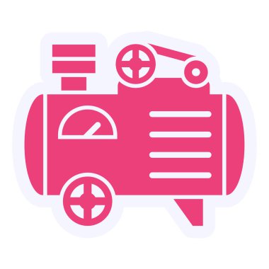 Compressor flat vector icon