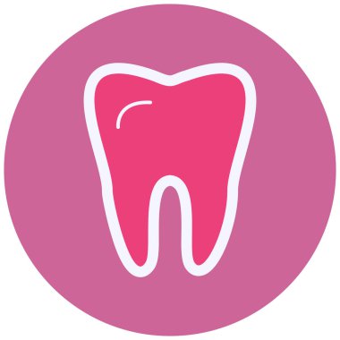 Diş Vektörü Kabartma Simgesi Tasarımı 