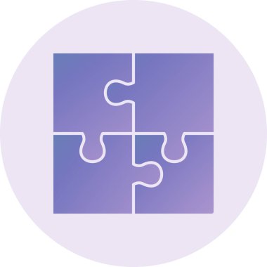 Bulmaca Vektörü Kabartma Simgesi Tasarımı 