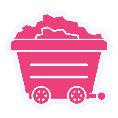 Kömür simgesi vektör illüstrasyonu