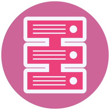 Sunucu. Web simgesi vektör illüstrasyonu