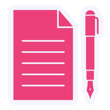 Belge. Web simgesi vektör illüstrasyonu 